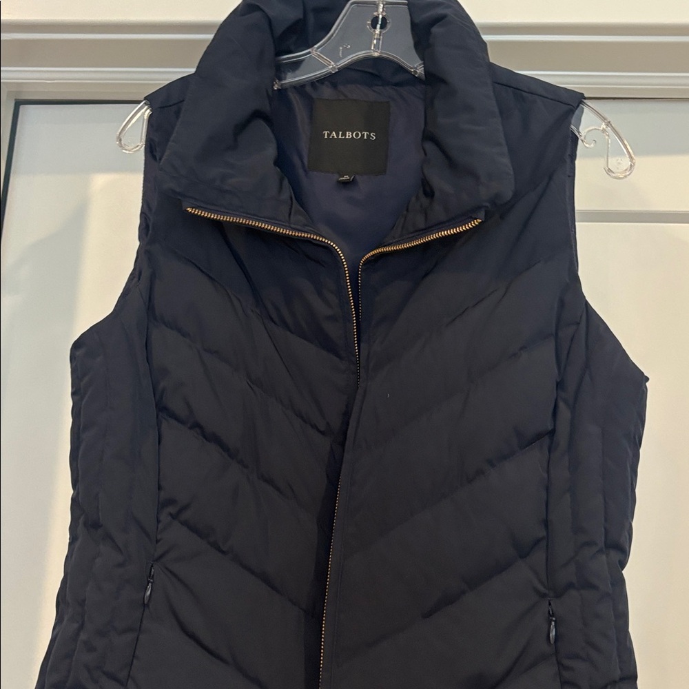 Talbots Women's Dark Quilted Vest - Picture 5 of 6